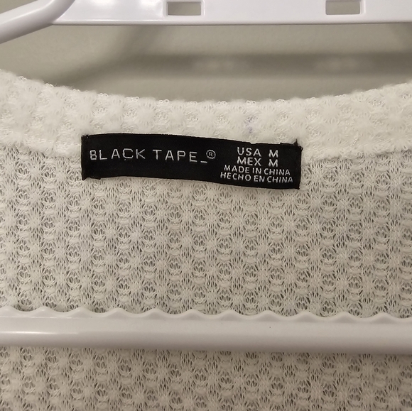 NWT | Size Medium Black Tape T-Shirt | Super Soft | V-neck - Picture 2 of 5